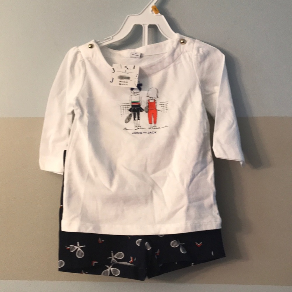 3T shirt and shorts tennis Janie and Jack